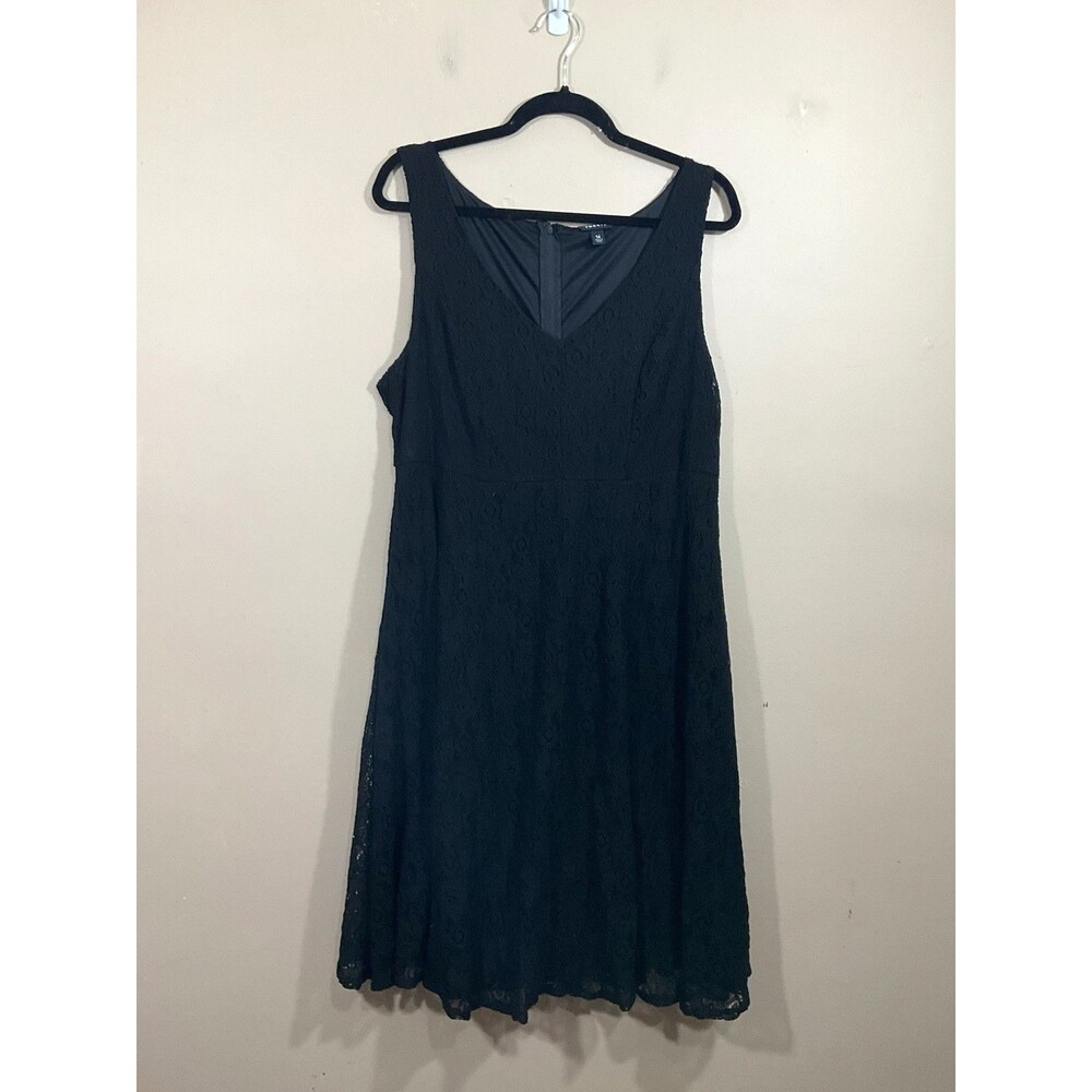Torrid Womens V-Neck Lace Midi Dress 16W Black Goth Witch Whimsigoth Grunge